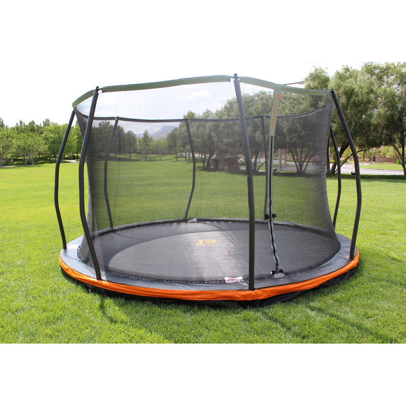 JumpPower InGround 13' Round Trampoline with Safety Enclosure Wayfair